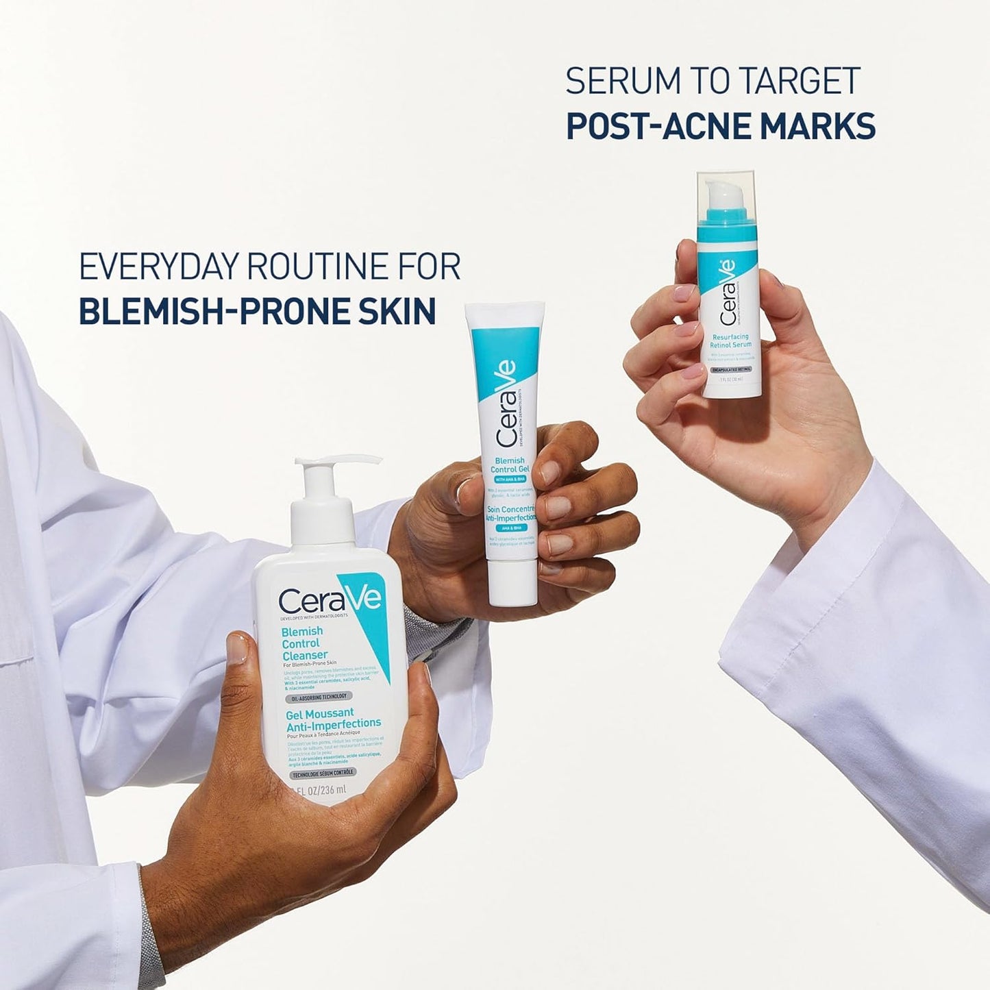 Blemish Control Cleanser Gel Face Wash 236Ml, for Blackheads, Blocked Pores & Acne-Prone Skin, 2% Salicylic Acid + Niacinamide + Purifying Clay + Ceramides, Lightweight + Oil-Absorbing