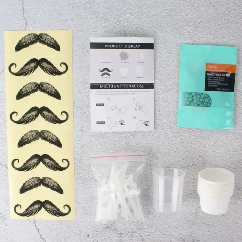 Wax Beanportable Painless Nose Wax Kit for Men & Women Nose Hair Removal Wax Set Paper-Free Nose Hair Wax Beans Cleaning Wax Kit