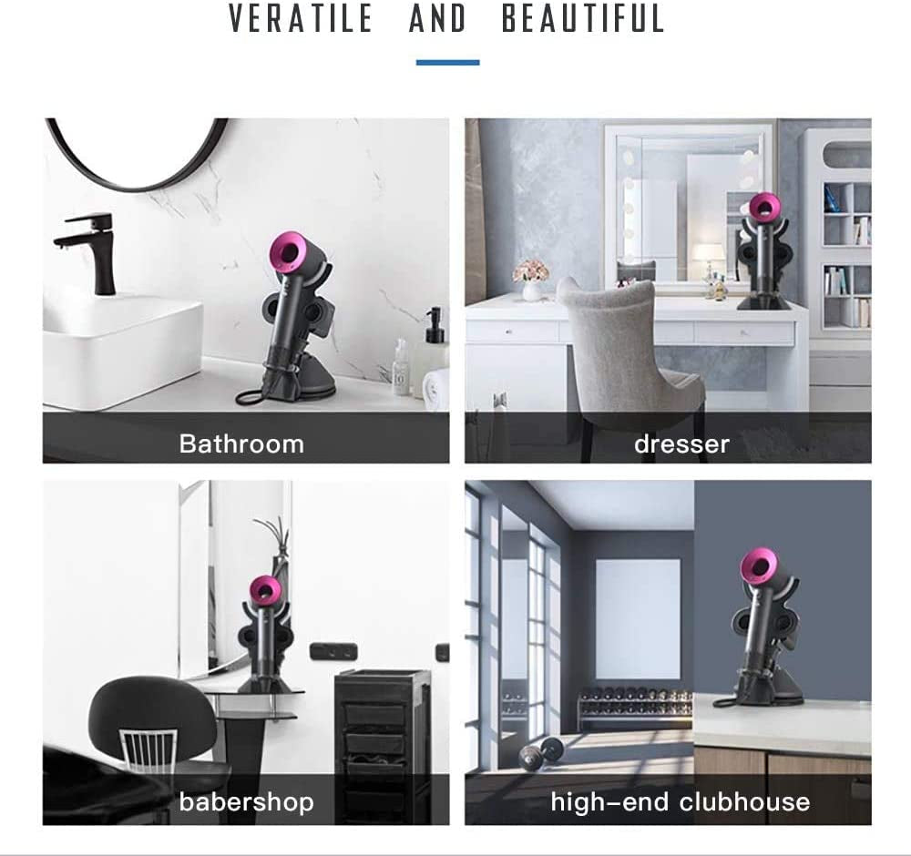 Supersonic Hair Dryer Stand Holder with Magnetic Bracket, Aluminum Alloy, Diffuser and Nozzles